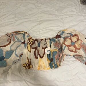 VRG GRL Inka Linen Flower Top